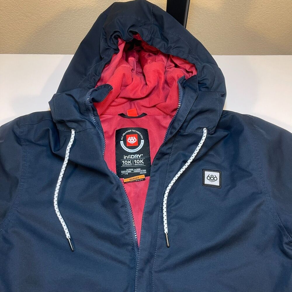 686 Mens Snowboarding Ski Infidry 10K Waterproof Breathable Jacket Sz S - Picture 2 of 5